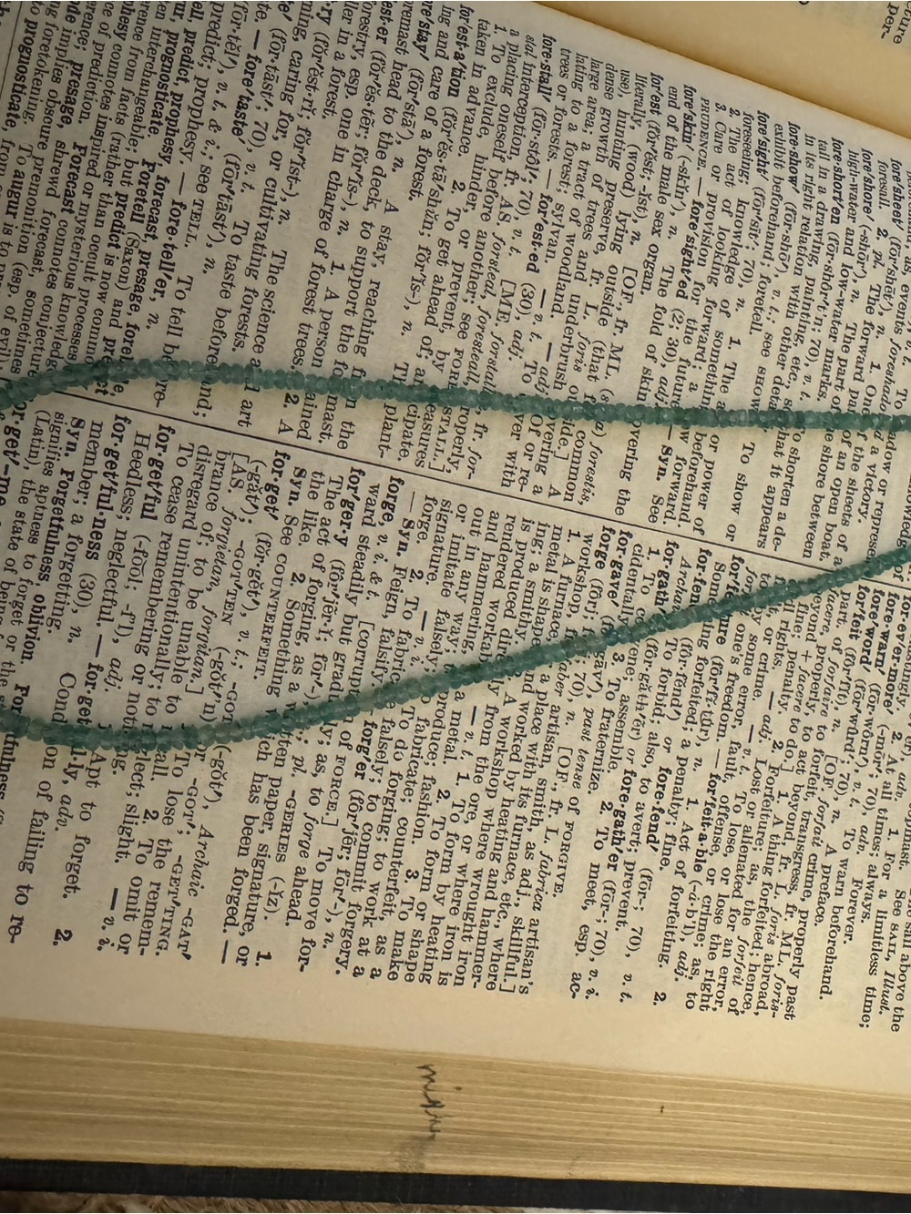 Handcrafted Teal Green Necklace - Lightweight Everyday Layer